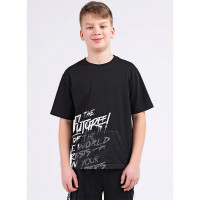 Футболка для мальчика арт.CLE 846615/79зз_п размер 34/134-42/158 цвет черный