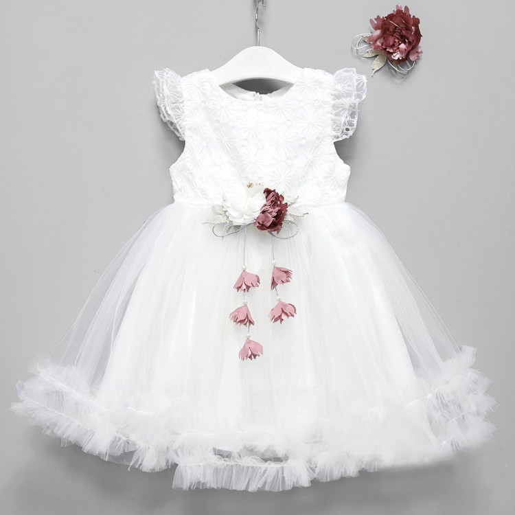 Платье (Bam Bam) артикул 71884 размерный ряд 28/110-32/128 цвет белый