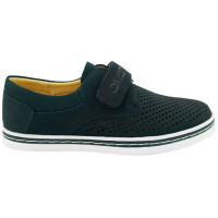 Полуботинки для мальчика (QWEST) синие верх-искусственная кожа подкладка-натуральная кожа размерный ряд 30-36 артикул 212T-Z1-2458