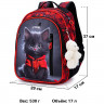 Рюкзак для девочки школьный (SkyName) + брелок мишка 29х17х37см арт.R5-026