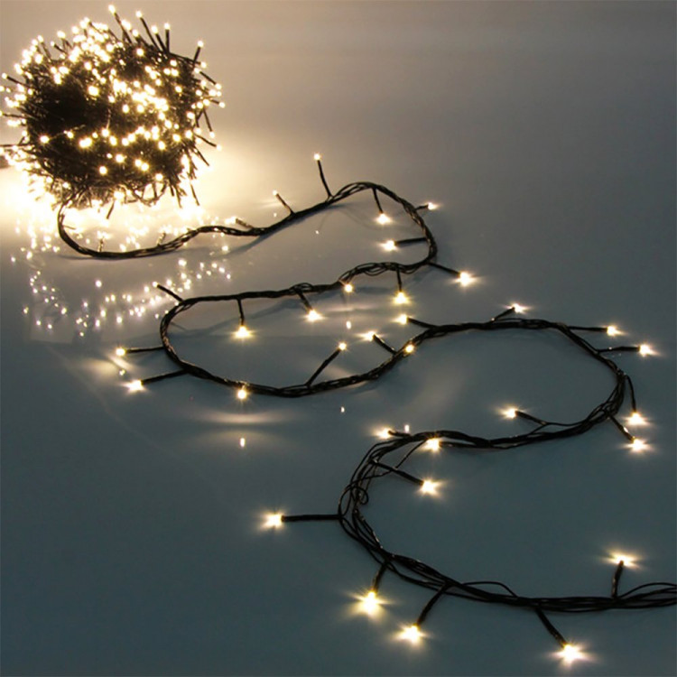 Гирлянда эл.д/дома нить "Твинкл Лайт" 40м 800LED цв.теплый белый (ч.провод,соединение) 8реж. IP20 арт.725-949