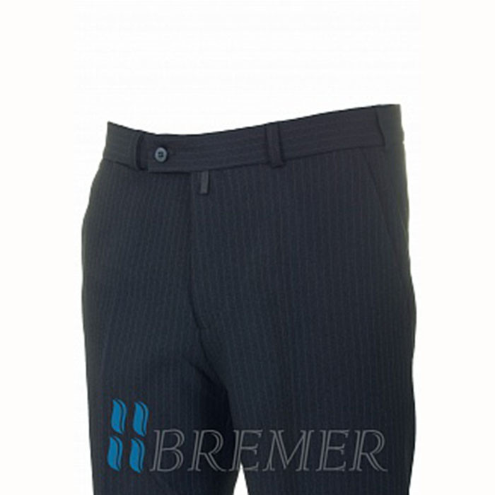 Брюки для мальчика (Bremer) Паркер приталенный силуэт размер 48/176 цвет черный/полоса