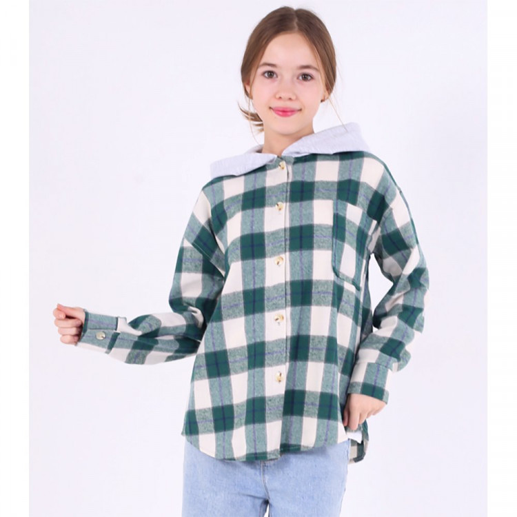 Рубашка для девочки (MULTIBREND) арт.458263 размер 36/140-44/164 цвет зеленый