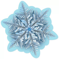 Украшение на скотче "Снежинка" 14*14см арт.9201514