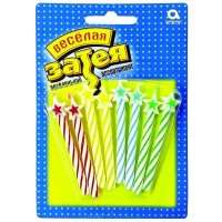 Свечи д/торта 08шт/наб. "Спираль.Звезда" арт.1502-1158