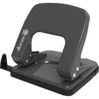 Дырокол (25л) Attomex металлический с линейкой черный арт.4020312