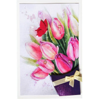 Открытка "Букет" 10*14,5см ручная работа арт.5СО-00034