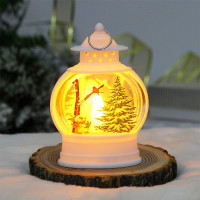 Сувенир с подсветкой LED "Фонарь Зимняя красавица" 13см цв.белый арт.700-0629