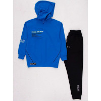 Комплект для мальчика арт.DMB 4969 размер 34/134-44/164 (худи+брюки) цвет василек