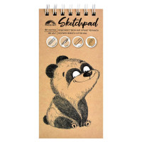 Блокнот-скетчпад А5 на гребне 80 листов (Феникс) Мишка крафт бумага 80 г/м² матовая ламинация арт.60582