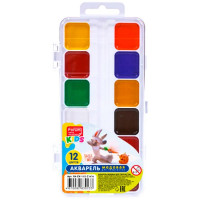 Акварель 12 цветов (FORUM) Office Collection KIDS Зверята пласт.кор б/к арт.FA-Ev-112-Z
