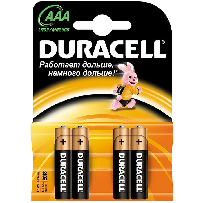 Батарейка LR03 Duracell BL4 (цена за упаковку) (Ст.20)