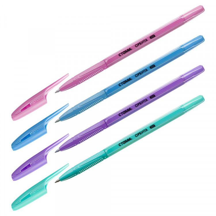 Ручка шар. н/проз.корп. (Стамм) "Орбита 100" синий, 0,7мм пастельный корпус арт.РШ-30153 (Ст.96)