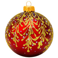 Шар стекло 8,5см "Заснежанная ветвь" п/у арт.КУ-85-194148