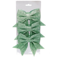 Украшение декоративное "Бант" 12*14см 03шт/наб. "Шик" цв.мятный арт.185-0848