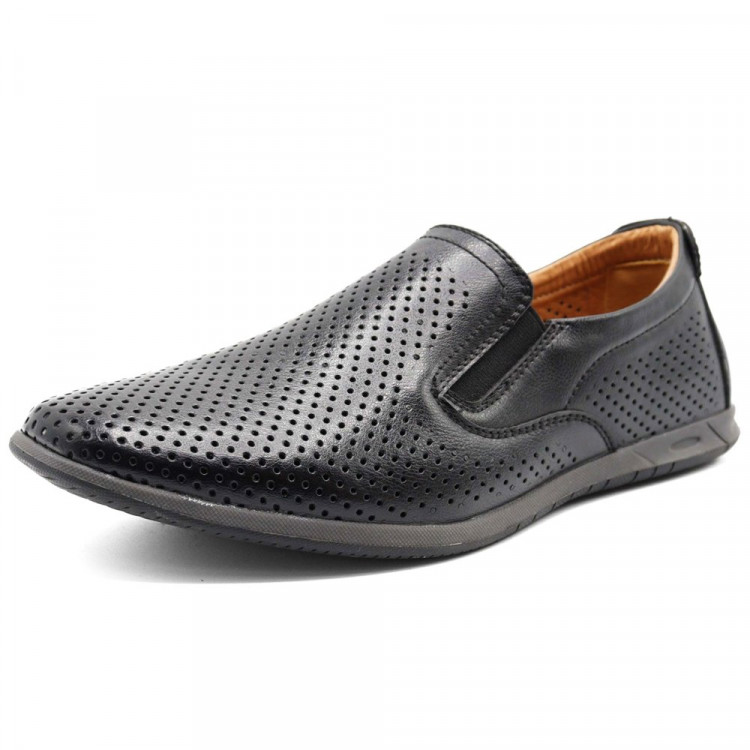 Полуботинки для мальчика (Trio Shoes) черный верх-искусственная кожа подкладка-искусственная кожа размерный ряд 40-45 артикул nz-A5703-1