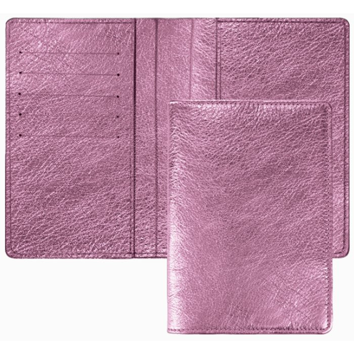 Обложка для паспорта кожзам Shiny розовая deVENTE арт.1030919