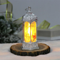 Сувенир с подсветкой LED "Фонарь Зимнее волшебство" 13см цв.серебро арт.700-0630