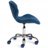 Кресло  офисное SELFI б/п флок, синий (32)