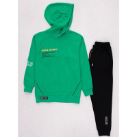 Комплект для мальчика арт.DMB 4969 размер 34/134-44/164 (худи+брюки) цвет зеленый
