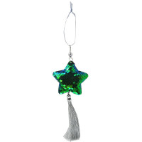 Украшение декоративное "Подвеска.Звезда" зеленый 7,8x22см арт.91209