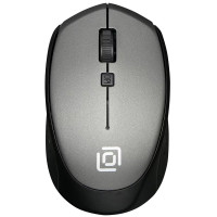 Мышь Оклик 488MW черный/серый оптическая 1600dpi беспров. USB для ноутбука 4but