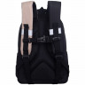 Рюкзак для девочек школьный (Grizzly) арт.RG-660-1/1 черный - бежевый 27х40х20 см