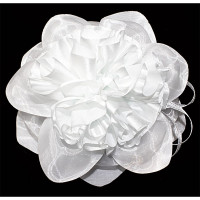 Бант для волос белый Arco Carino 10см арт.1003