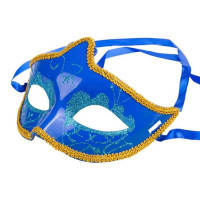 Маска карнавальная на глаза пластик "Русалка" арт.31126