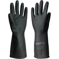 Перчатки защитные АЗРИХИМ КЩС тип 2 латекс черные (размер 9, L)