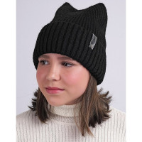 Шапка демисезонная для девочки (CLEVER) арт.444169ап размер 52-54 цвет черный