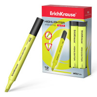 Маркер флуорисцентный ErichKrause Visioline V-17 0,6-4,5мм скошенный желтый арт.56700 (Ст.12)