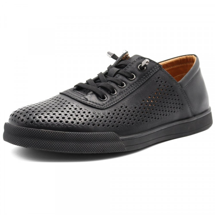 Полуботинки для мальчика (Trio Shoes) черный верх-искусственная кожа подкладка-искусственная кожа размерный ряд 40-45 артикул nz-A5953-1
