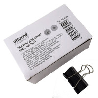 Зажим для бумаги металлический 51мм черный арт. 933329