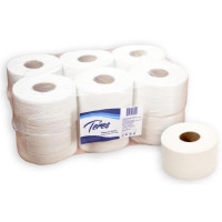 Бумага туалетная 1-слойная втулка 200м рулон светло-серая Терес Эконом