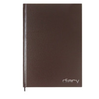 Ежедневник А5 недатированный бумвинил Attomex коричневый 136л арт.2034888