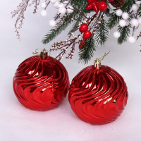 Набор шаров 10см 02шт/наб. "Рельеф" цв.красный арт.201-1766