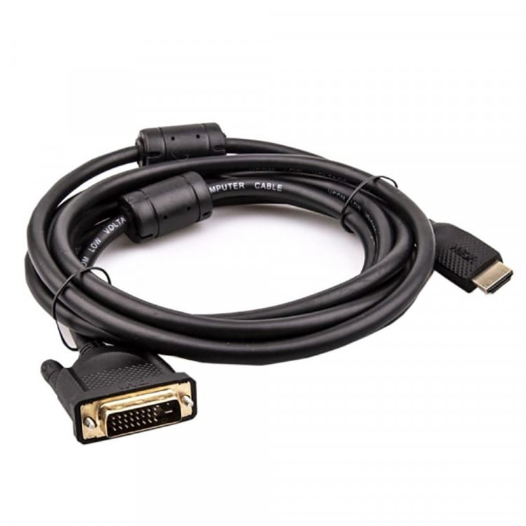 Кабель HDMI AM/DVI(24+1)M, 3м, CU, 1080P@60Hz, 2F, VCOM