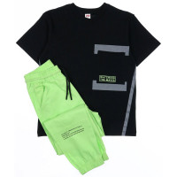 Комплект для мальчика артикул DMB 7447 размерный ряд 34/134-44/164 (футболка+брюки) цвет фисташковый