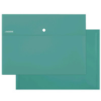 Папка-конверт на кнопке А4(220*330) 350мкм deVENTE Marandi аквамар., внеш. карман арт.3071215 (Ст.)