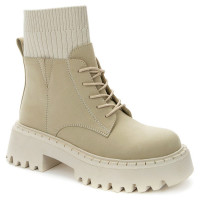 Ботинки для девочек зимние (BETSY) бежевый верх-искусственная нубук/текстиль подкладка -байка артикул 938046/05-03