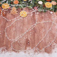 Украшение декоративное "Бусы" 270см "Капелька" цв.перламутр арт.556-267