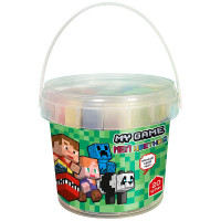 Мел школьный цветной 20 штук в упаковке (CENTRUM) My Game квадратный пластиковое ведро арт.77051