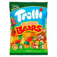Жевательный мармелад Trolli Halal Classic Bears 100гр, Классические мишки  (Ст.30)