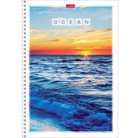 Тетрадь А4 клетка 96 листов на гребне (Hatber) Океан многоуровневая перфорация ламинированная обложка ассорти арт 96Т4B3гр
