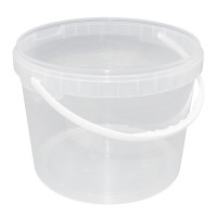 Ведро пищевое 5,5л б/к, с пластиковой ручкой круглое D=230мм цвет прозрачный