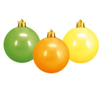 Набор шаров 06см 06шт/наб "Ассорти" зеленый/оранжевый/желтый арт.41774