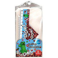 Набор линеек 3 предмета (CENTRUM) My game линейка 15 см, угольник, транспортир арт.76880