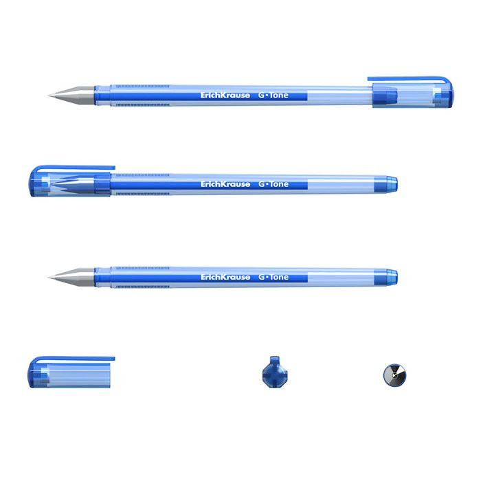 Ручка гелевая проз.корп. (ErichKrause) G-TONE синий, 0,5мм (уп. по 2шт Цена за 2шт) арт.39515 (Ст.12)