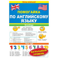 Буклет А5 Помогайка по английскому языку начальный уровень арт 88 259
